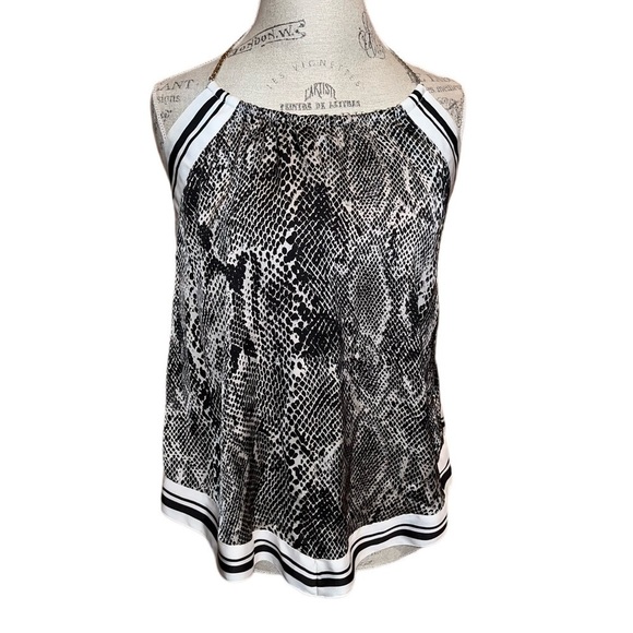 Express Snakeskin Tie Back Halter Top Women’s Size Small - Picture 1 of 11